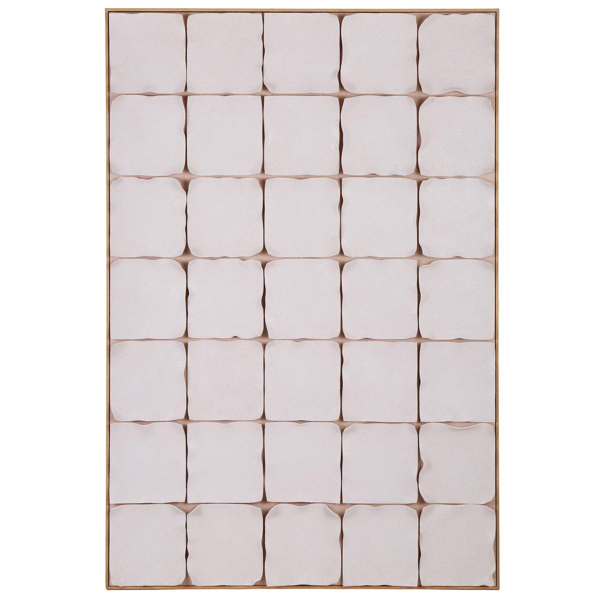 Gingham Tile Hand Painted Wall Art