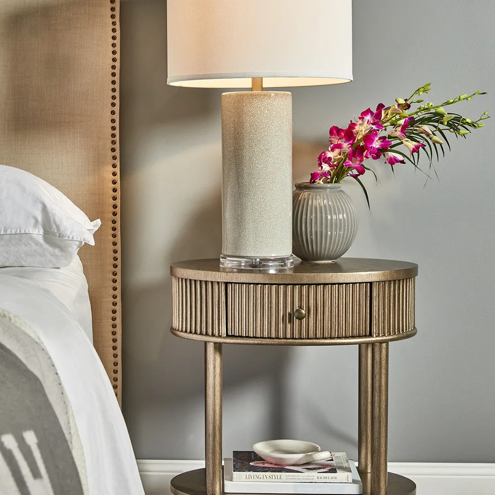 Arielle Oval Bedside Table