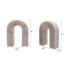 Marble Prism Arc Bookend