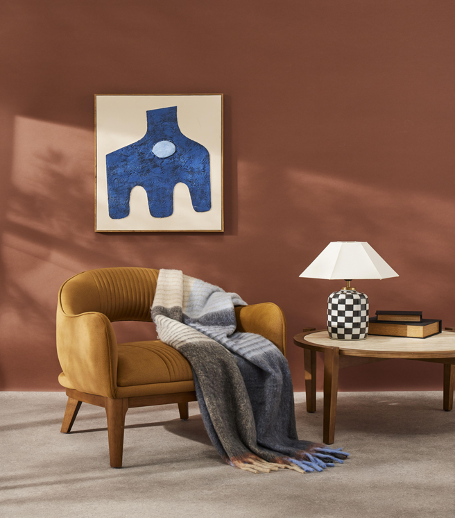 Edwin Armchair Mustard & Walnut