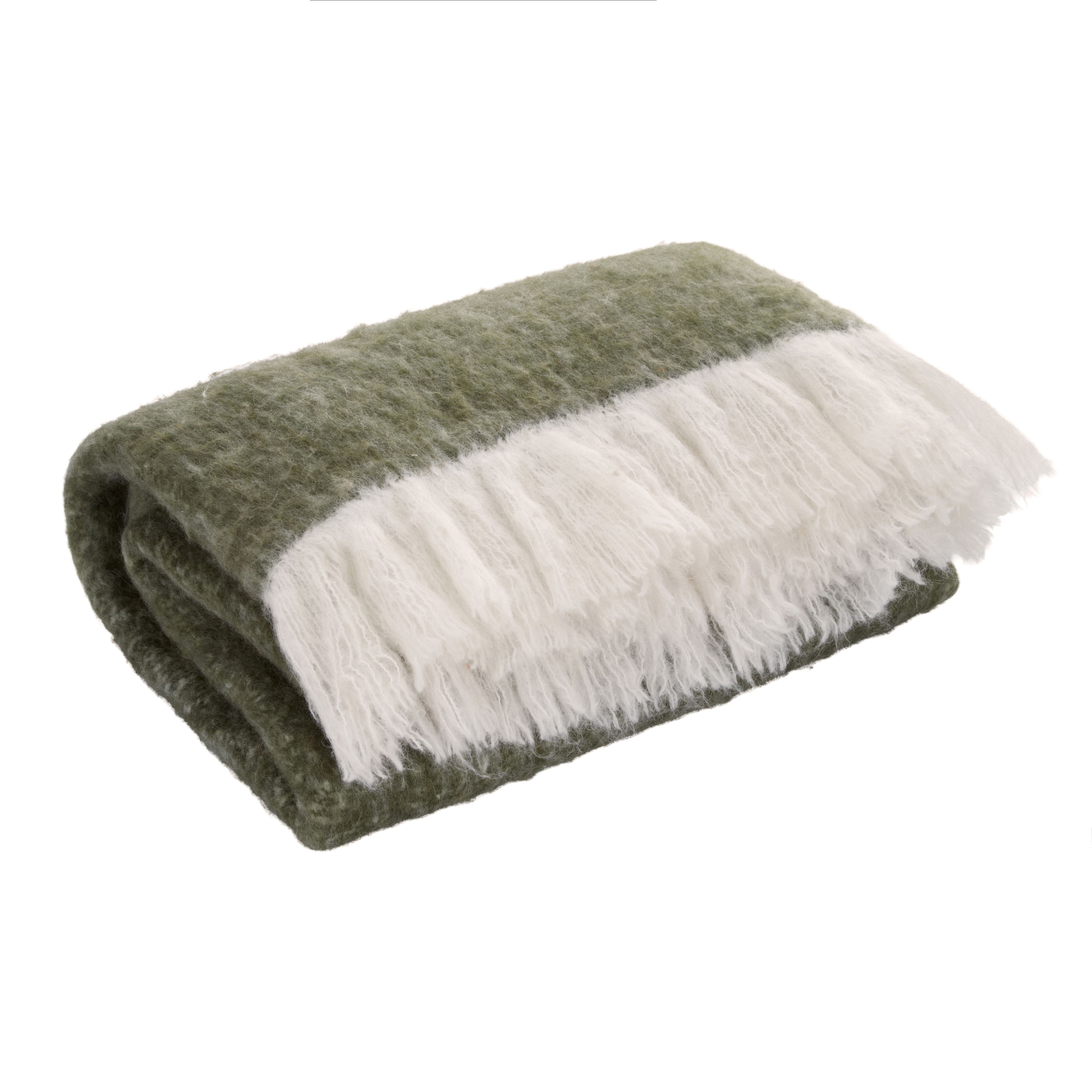 Joseph Textured Throw – Olive Green