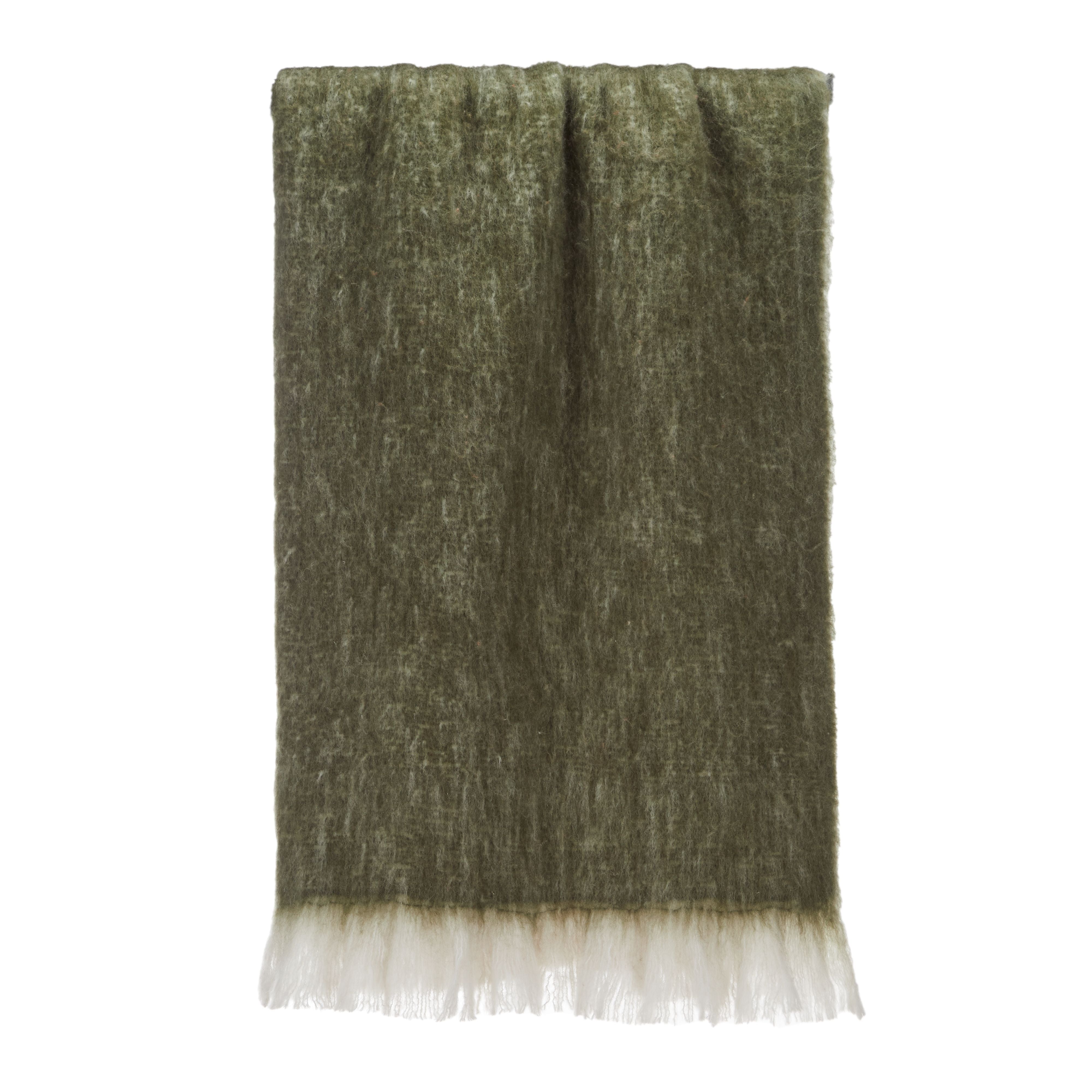 Joseph Textured Throw – Olive Green