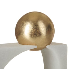 Frette Sculpture – White & Gold