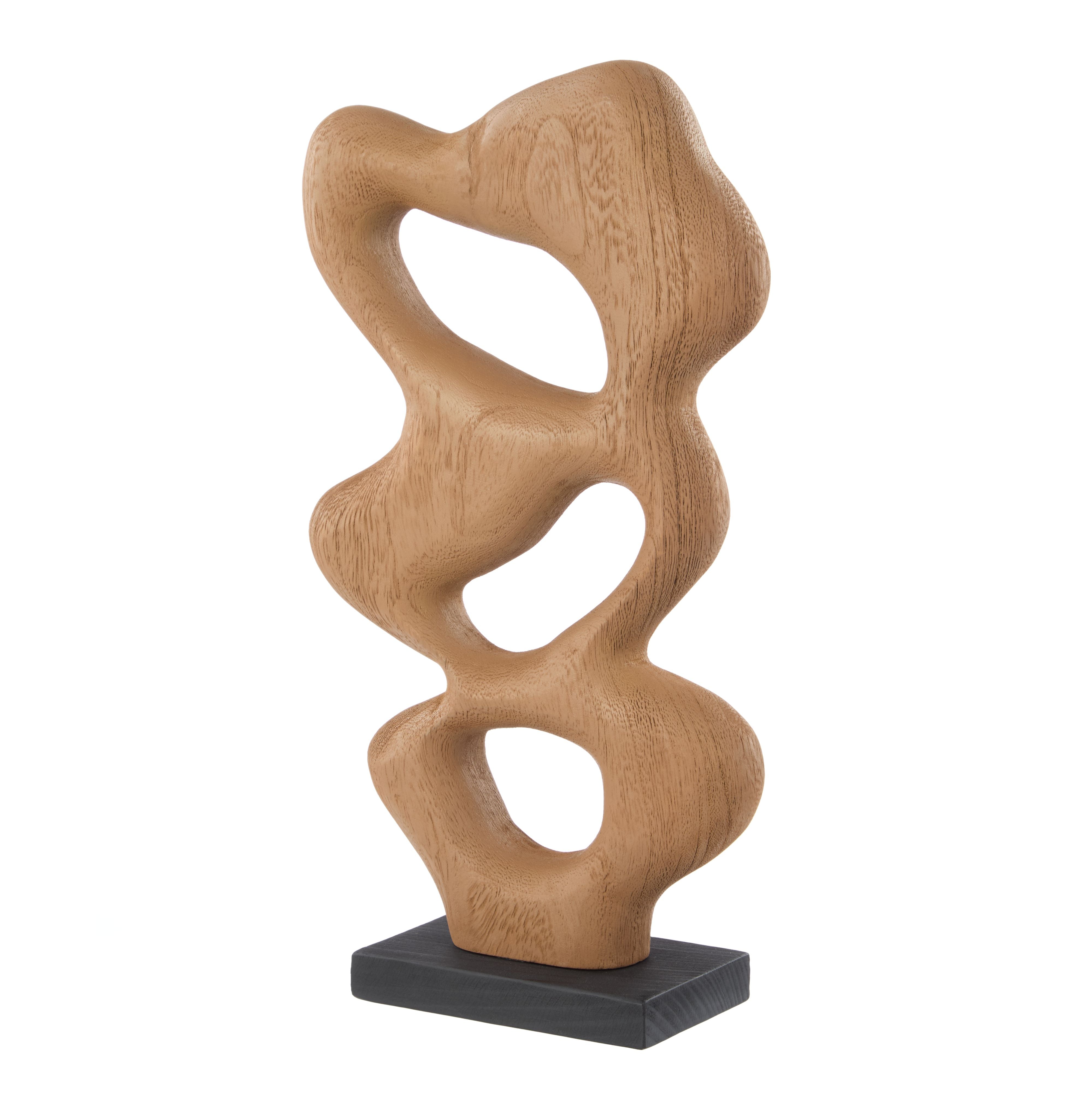 Picton Abstract Timber Sculpture – Natural & Black