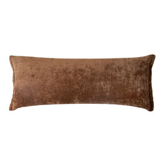 Elena Velvet Feather Cushion – Brown