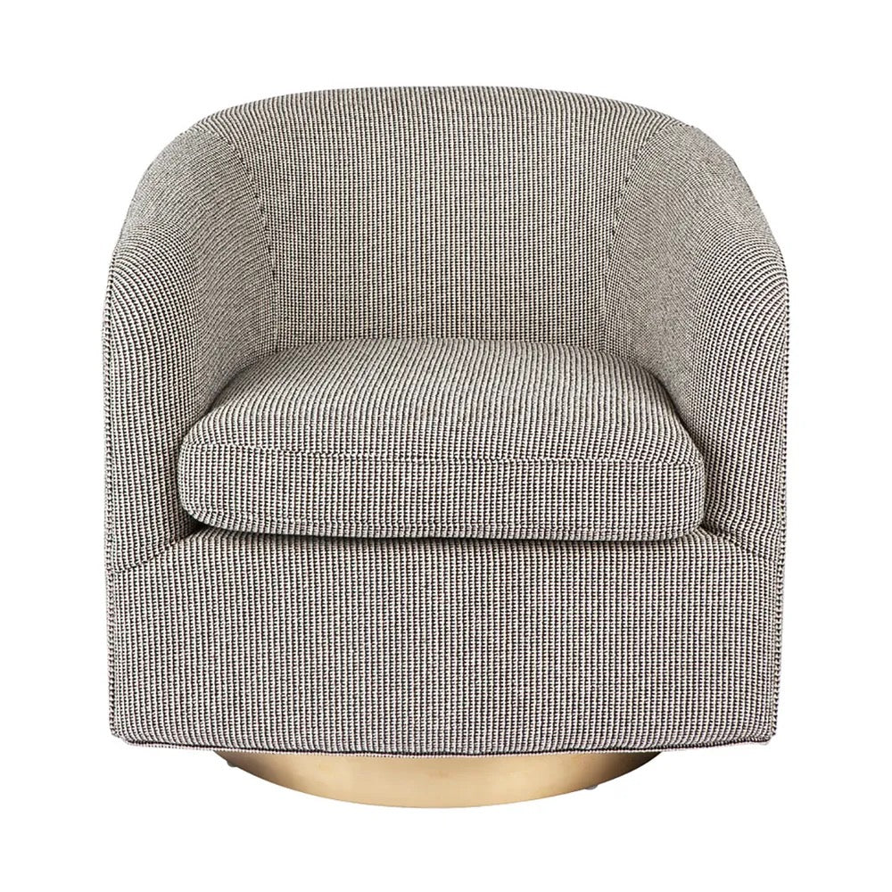 Belvedere Swivel Arm Chair - Black