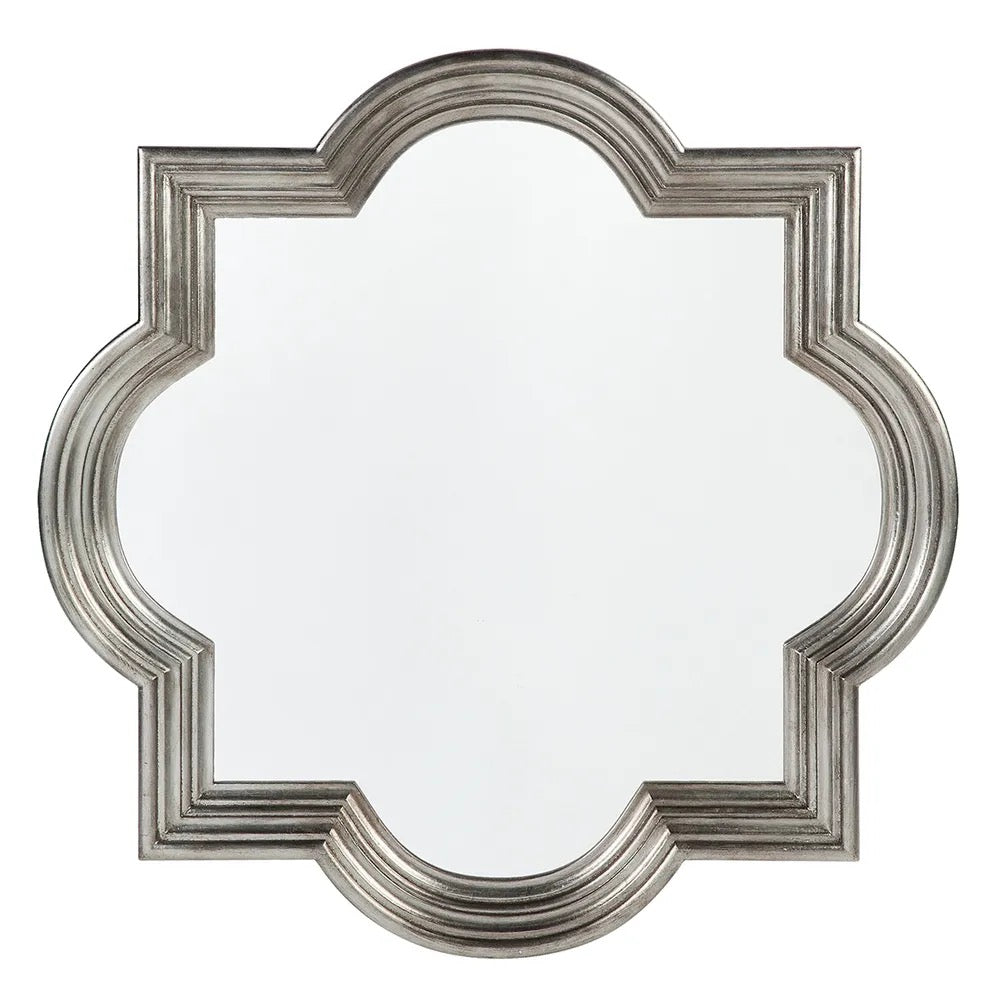 Marrakech Wall Mirror Antique Silver