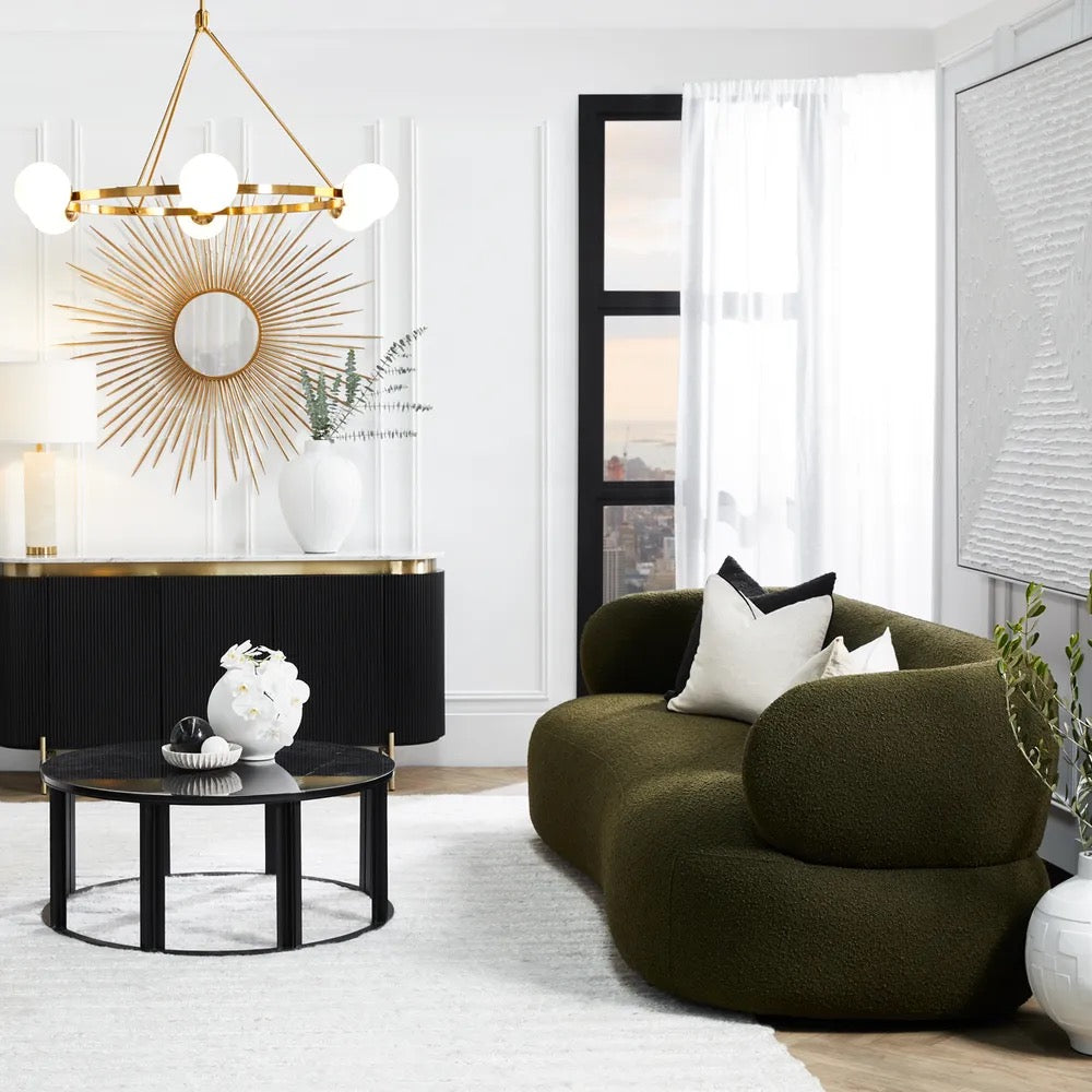 Bowie Marble Coffee Table - Large Black