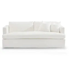 Birkshire 3 Seater Slip Cover Sofa - WHite Linen