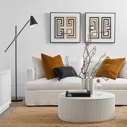 Birkshire 3 Seater Slip Cover Sofa - WHite Linen