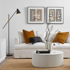 Birkshire 3 Seater Slip Cover Sofa - WHite Linen