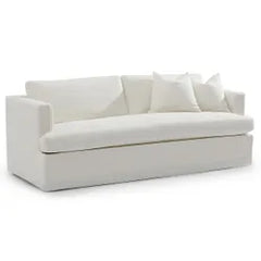 Birkshire 3 Seater Slip Cover Sofa - WHite Linen