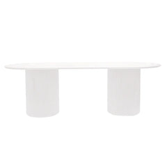 Arlo Oval Dining Table - 2.4m White