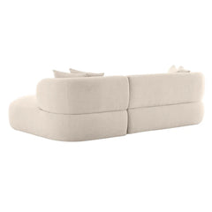 Greenwich 3 Seater Sofa w Right Chaise - Ivory Chenille