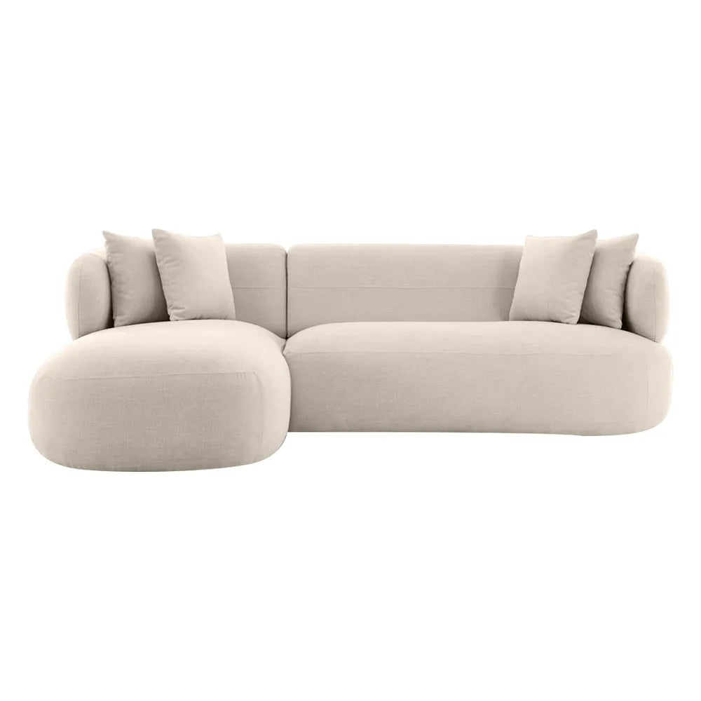 Greenwich 3 Seater Sofa w Left Chaise - Natural Chenille