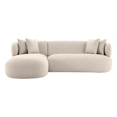 Greenwich 3 Seater Sofa w Left Chaise - Natural Chenille