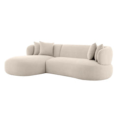 Greenwich 3 Seater Sofa w Left Chaise - Natural Chenille