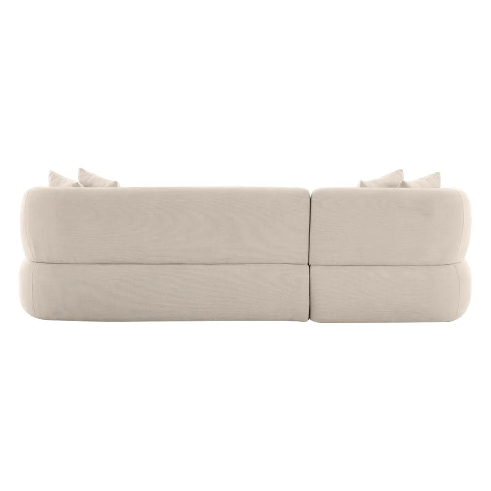 Greenwich 3 Seater Sofa w Left Chaise - Natural Chenille