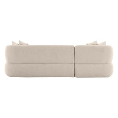 Greenwich 3 Seater Sofa w Left Chaise - Natural Chenille