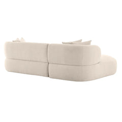 Greenwich 3 Seater Sofa w Left Chaise - Natural Chenille