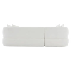 Greenwich 3 Seater Sofa w Left Chaise - Ivory Chenille