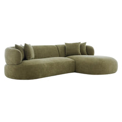 Greenwich 3 Seater Sofa w Right Chaise - Sage Chenille