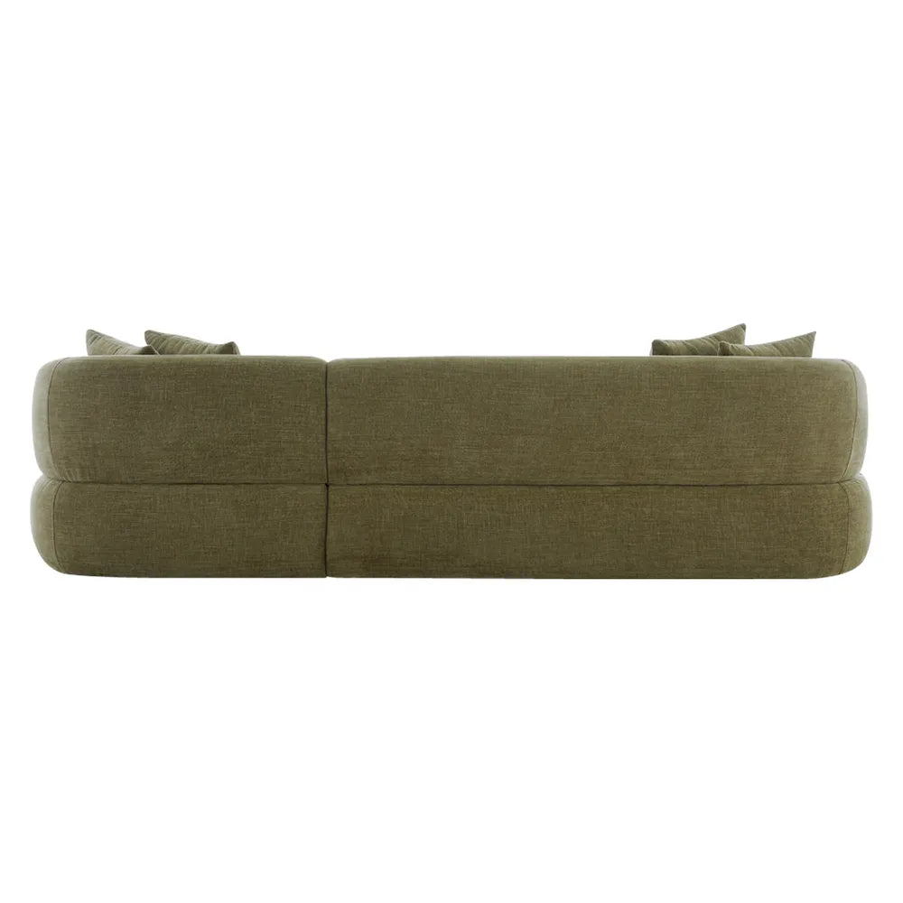 Greenwich 3 Seater Sofa w Right Chaise - Sage Chenille