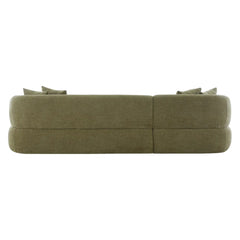 Greenwich 3 Seater Sofa w Left Chaise - Sage Chenille