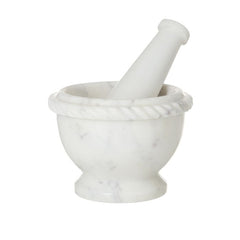 MARGOT MARBLE MORTAR & PESTLE WHITE
