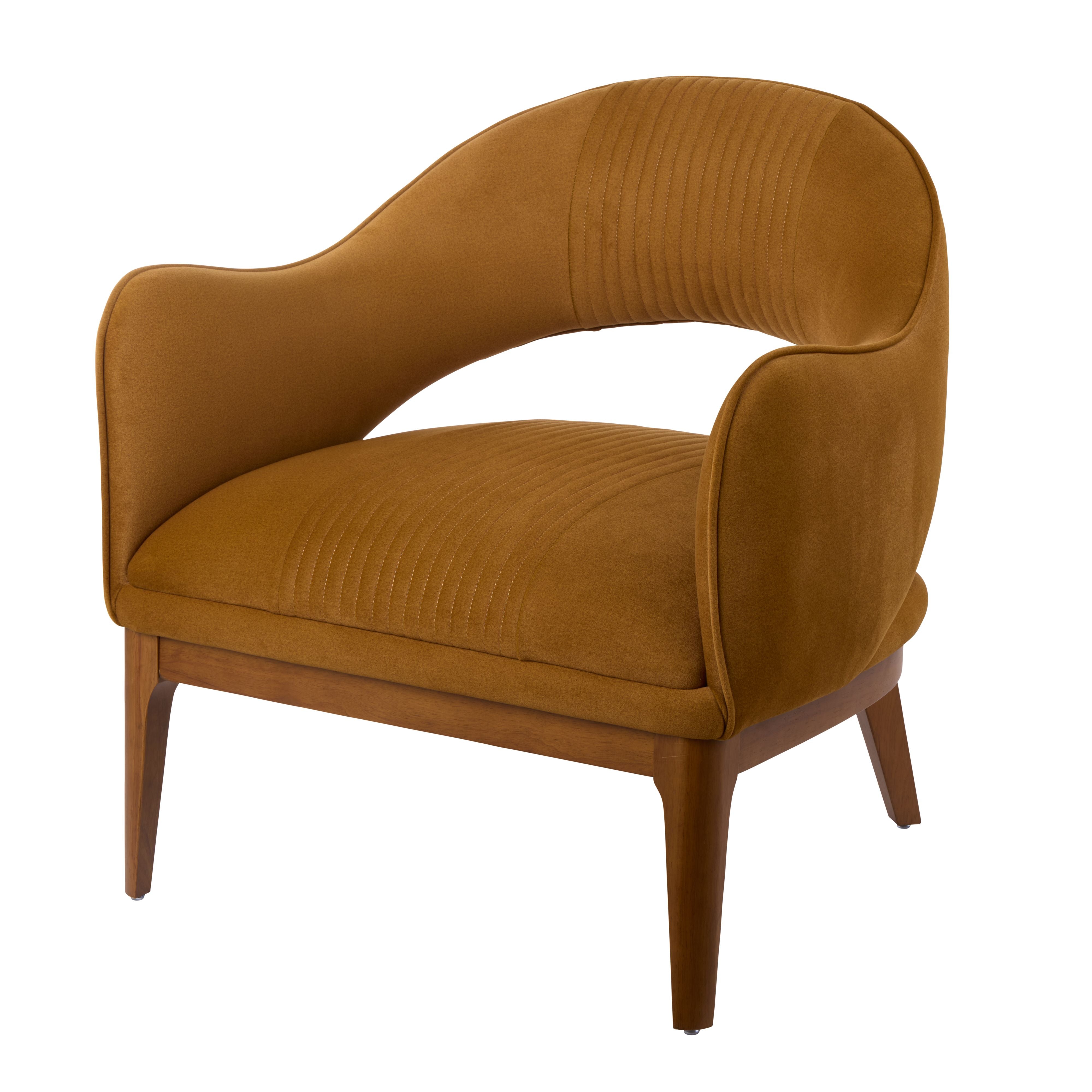 Edwin Armchair Mustard & Walnut