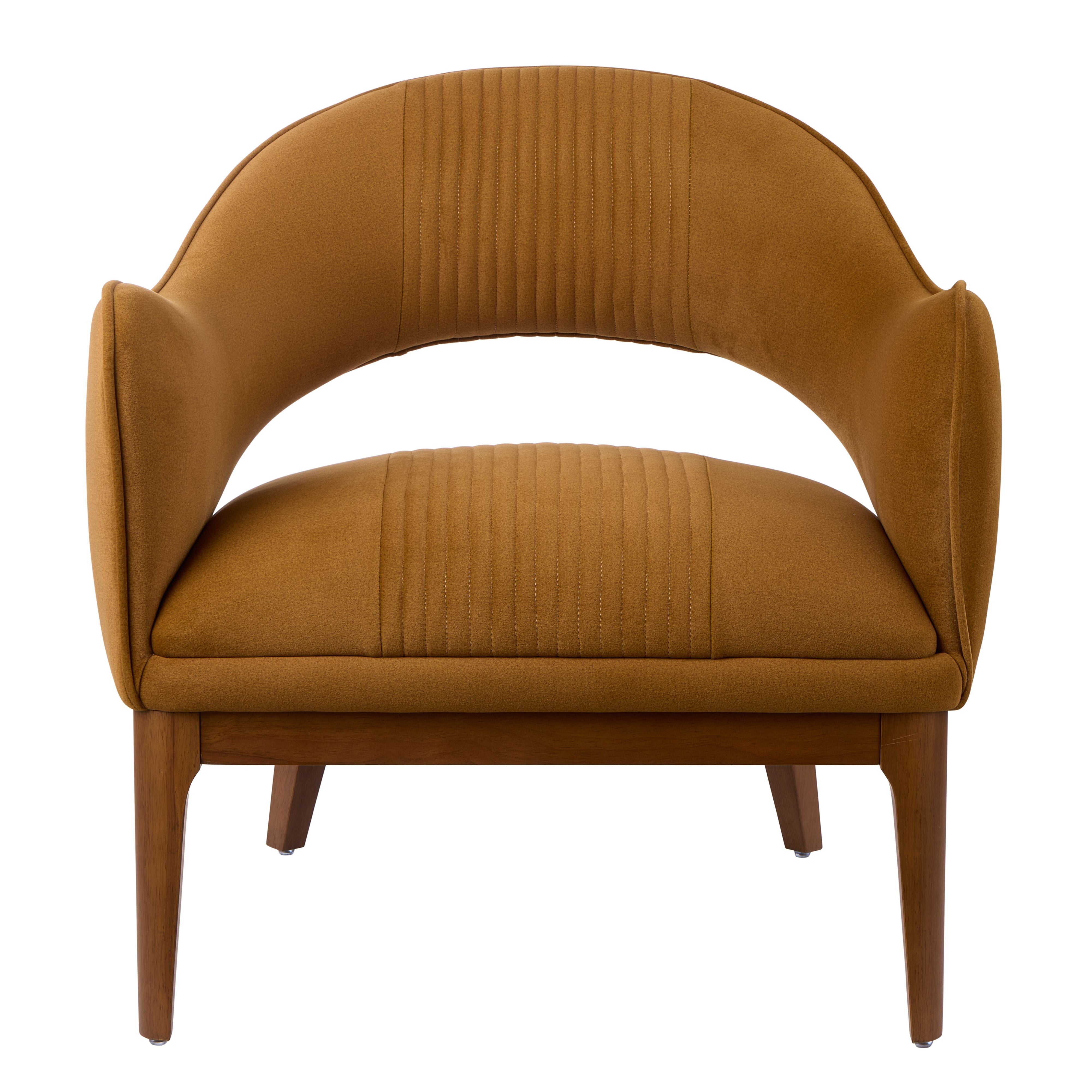 Edwin Armchair Mustard & Walnut