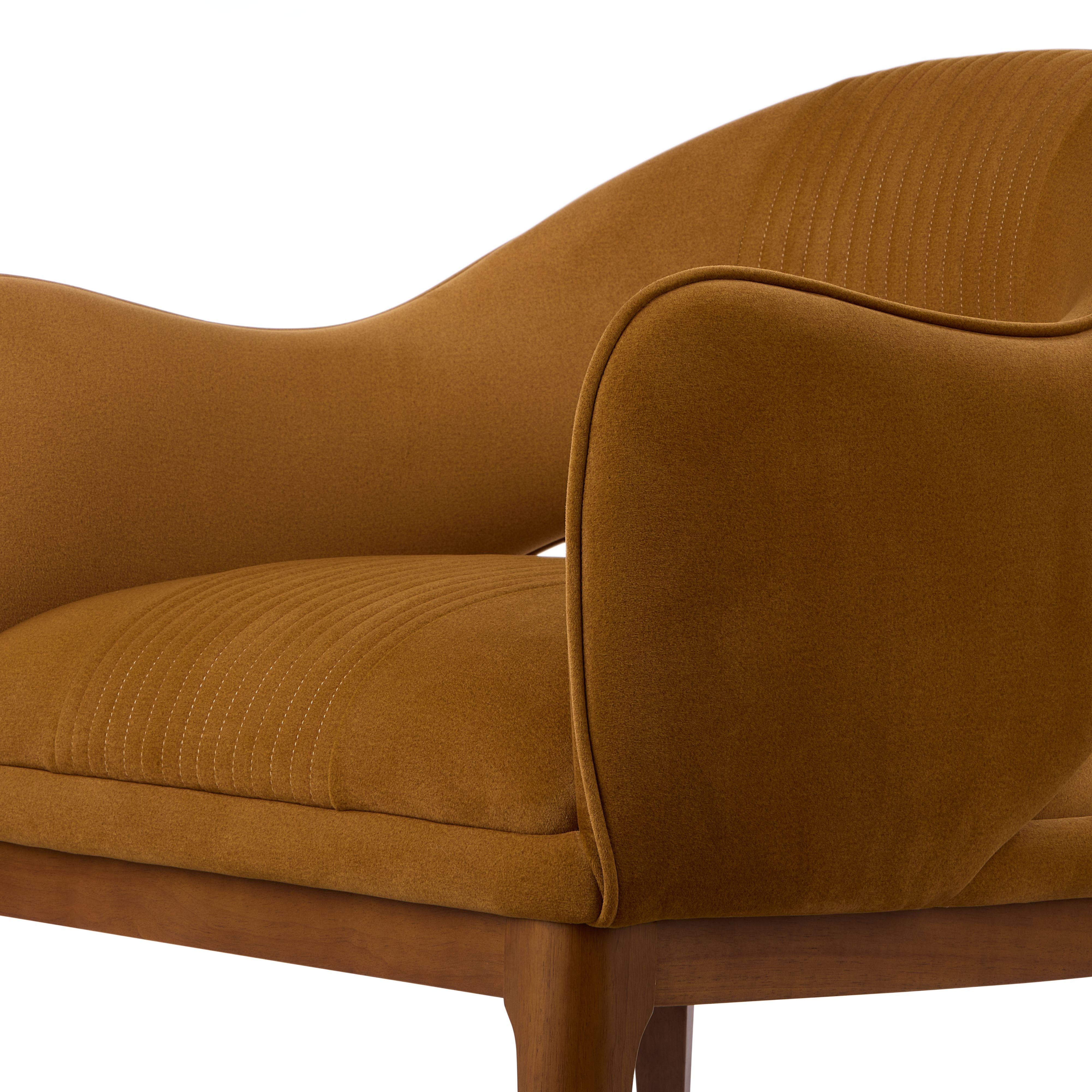 Edwin Armchair Mustard & Walnut