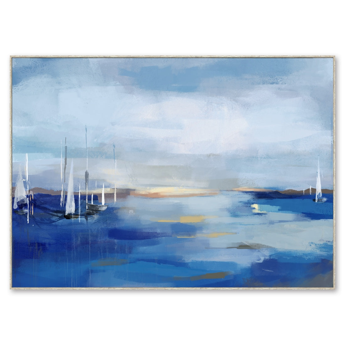 Coastal Horizon Haven Framed Canvas