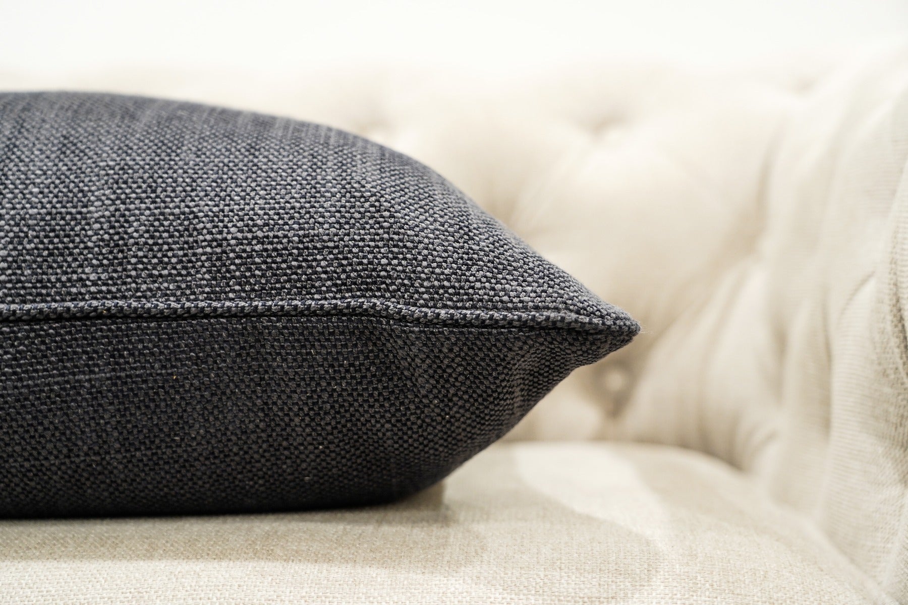 Charcoal Grid Cushion