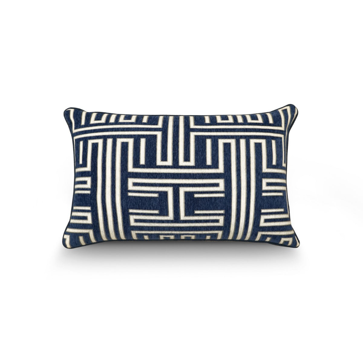 Navy Maze Cushion