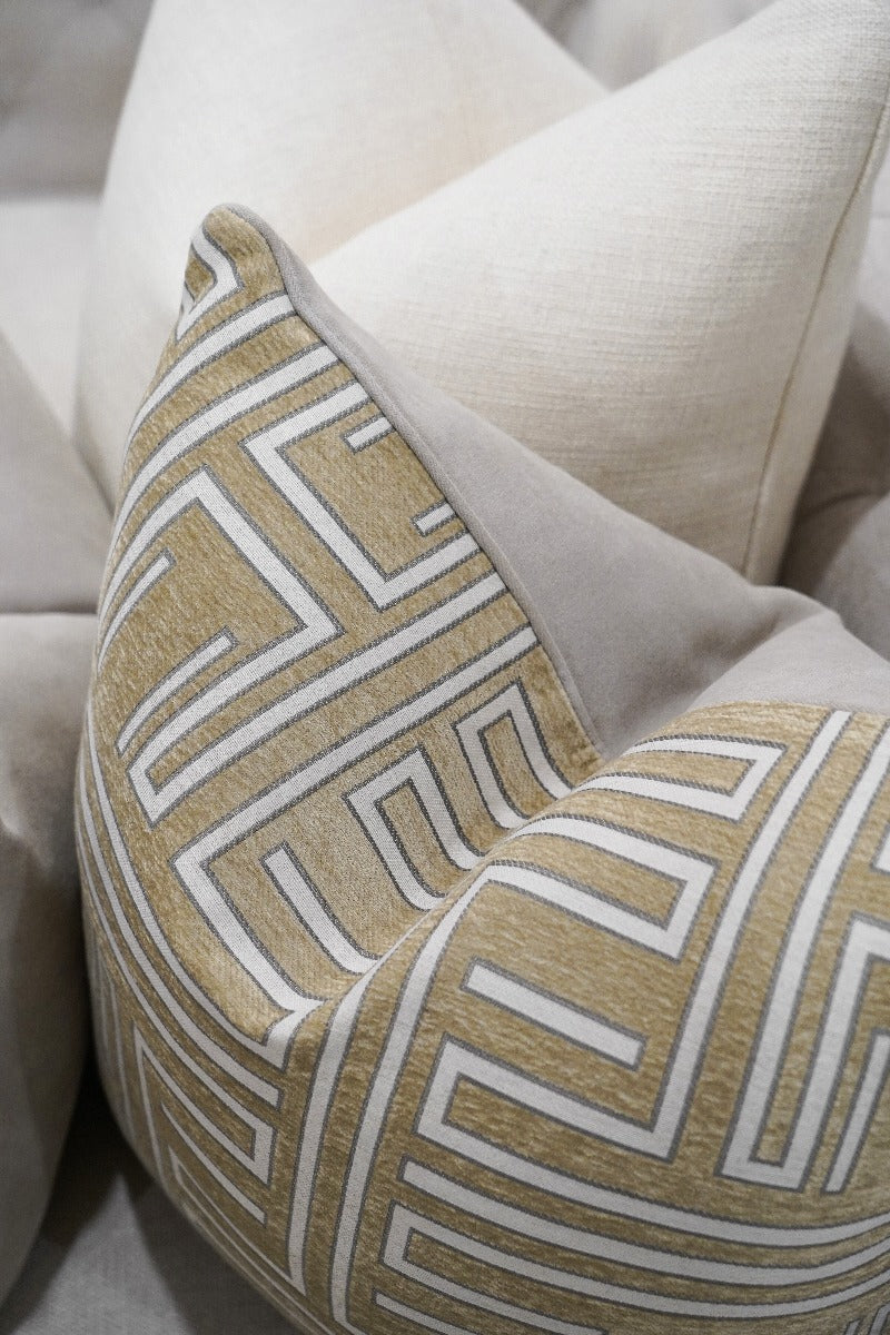 Golden Maze Cushion