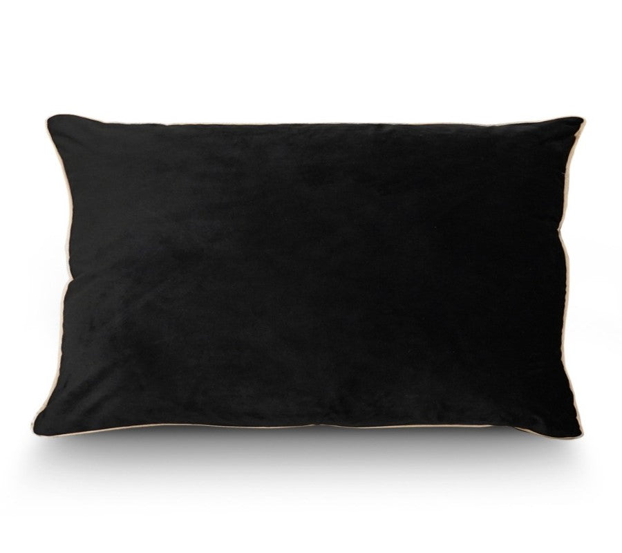 Midnight Gold Piped Cushion