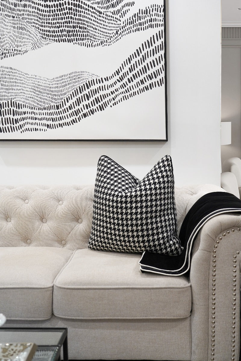 Houndstooth Chic Cushion