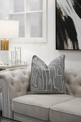 Abstract Maze Cushion
