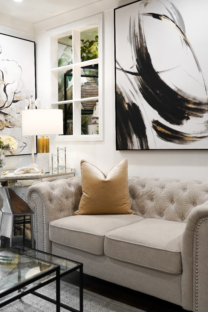 Champagne Velvet cushion