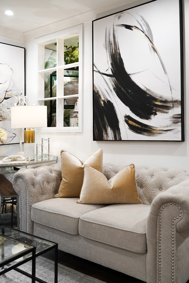 Champagne Velvet cushion