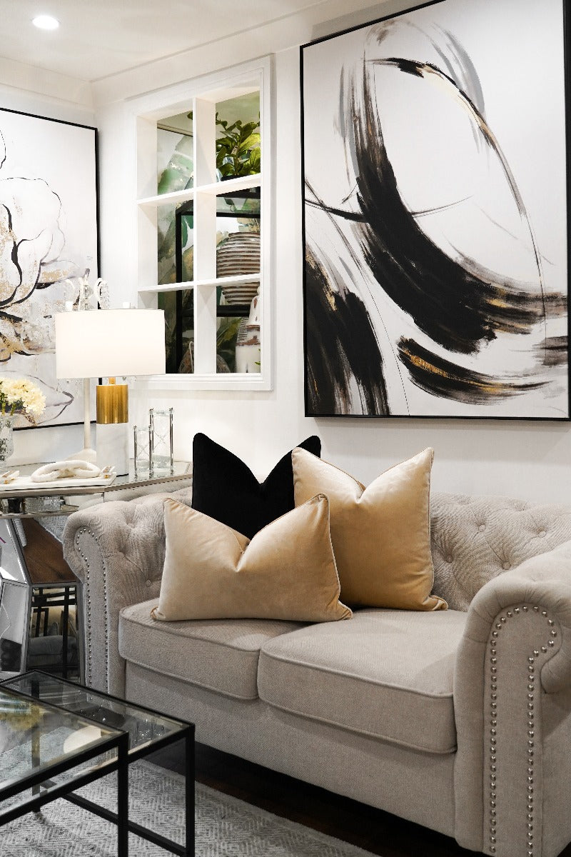 Champagne Velvet cushion