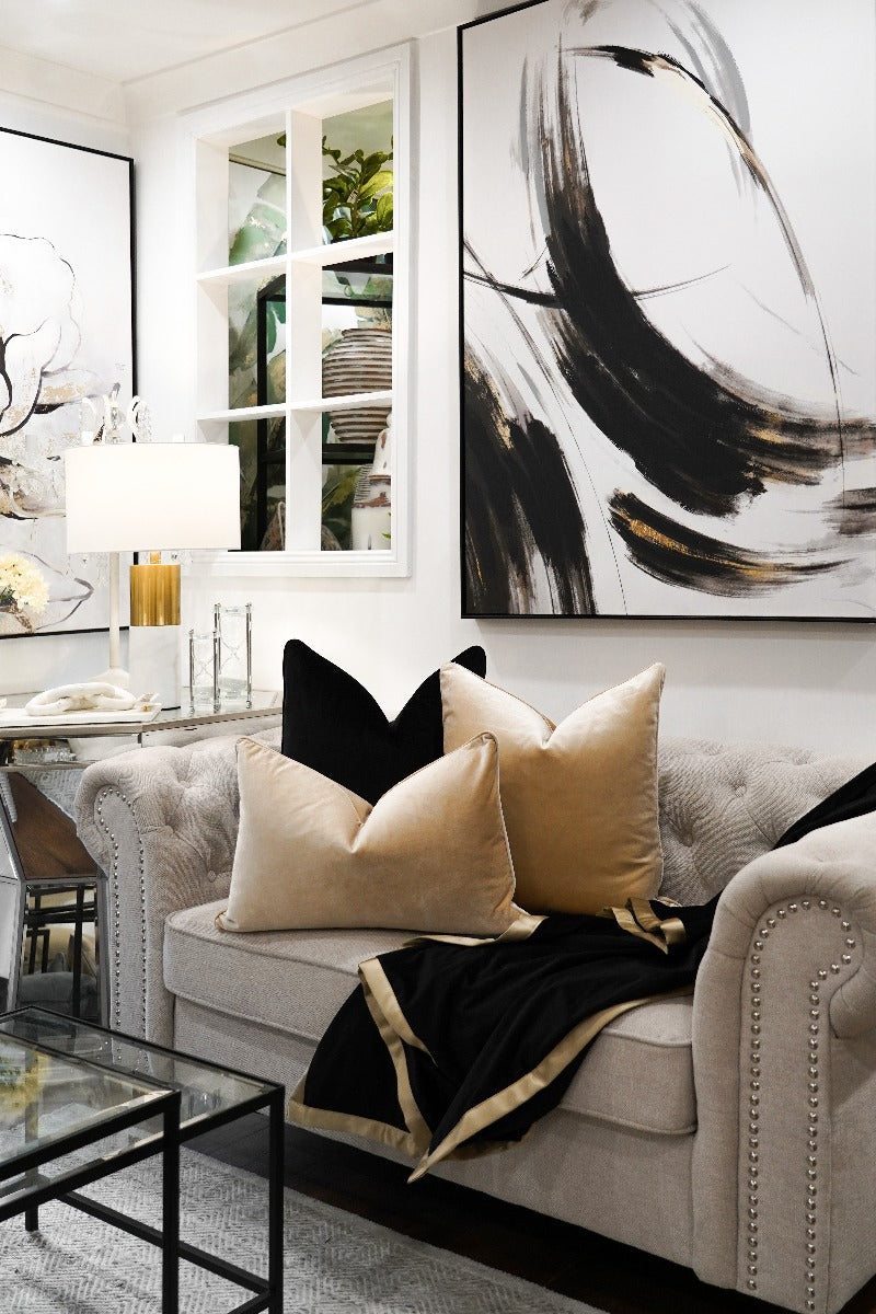 Champagne Velvet cushion