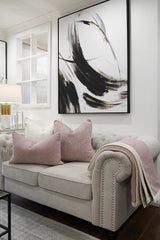 Blush Ribbed Chic Throw