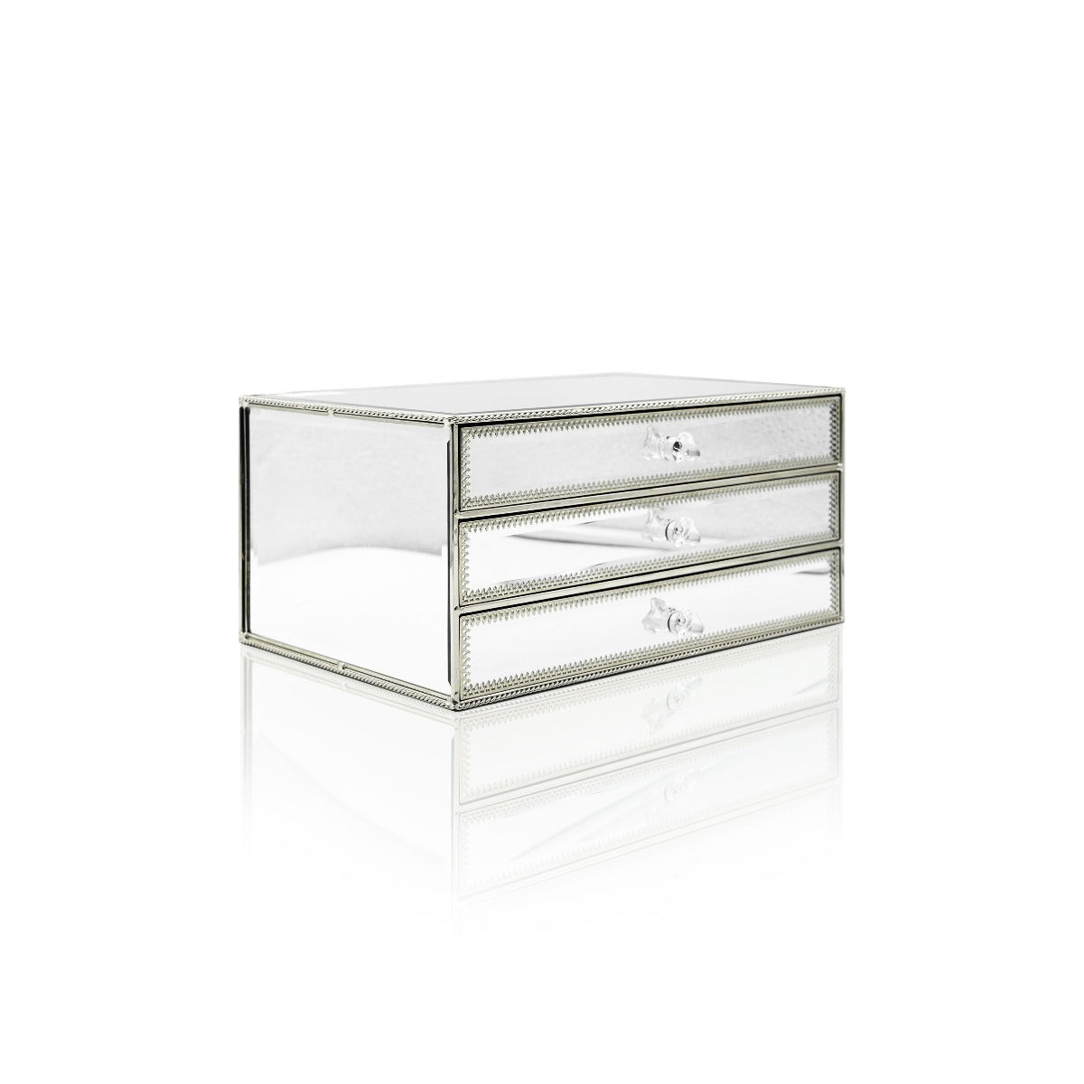 Silver Beveled Jewellery Box