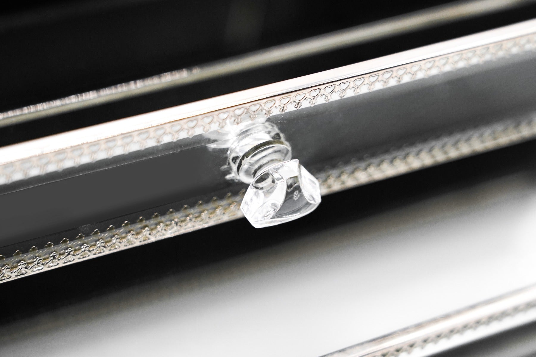 Silver Beveled Jewellery Box